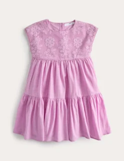 Pure Cotton Floral Lace Dress (2-10 Yrs)
