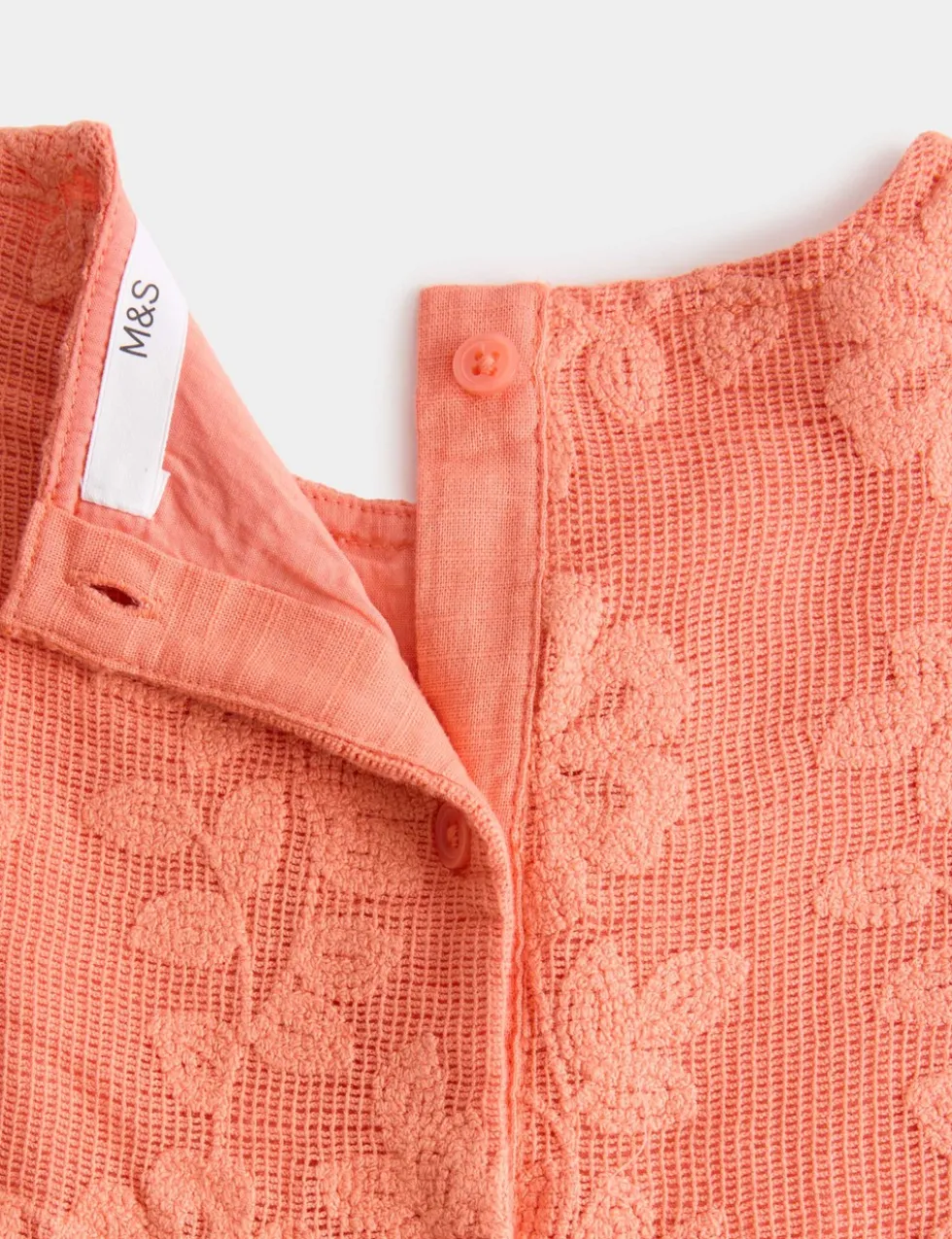 Pure Cotton Floral Lace Dress (2-10 Yrs)