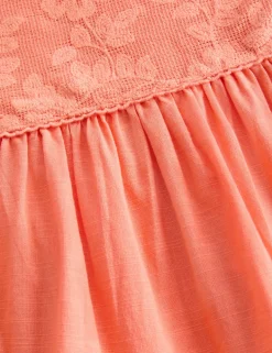 Pure Cotton Floral Lace Dress (2-10 Yrs)