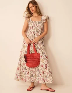Pure Cotton Floral Maxi Beach Dress