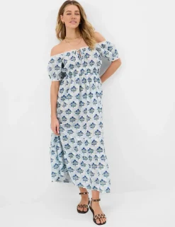 Pure Cotton Floral Midaxi Beach Dress