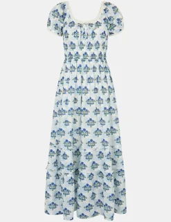 Pure Cotton Floral Midaxi Beach Dress