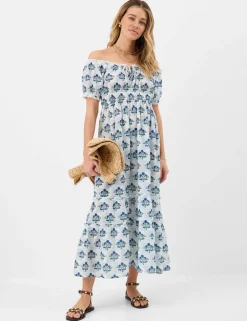 Pure Cotton Floral Midaxi Beach Dress