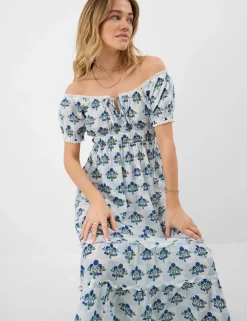 Pure Cotton Floral Midaxi Beach Dress