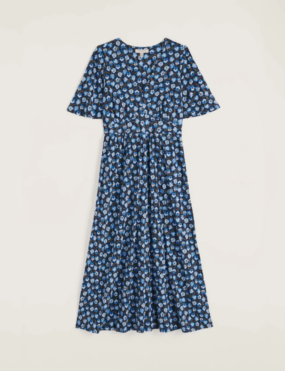 Pure Cotton Floral Midi Skater Dress