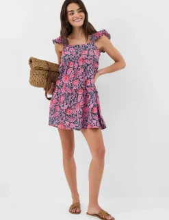 Pure Cotton Floral Mini Beach Dress