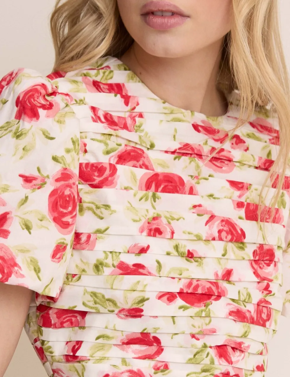 Pure Cotton Floral Mini Bodycon Dress