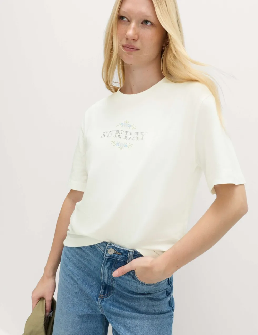 Pure Cotton Floral Oversized Graphic T-Shirt