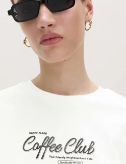 Pure Cotton Floral Oversized Graphic T-Shirt