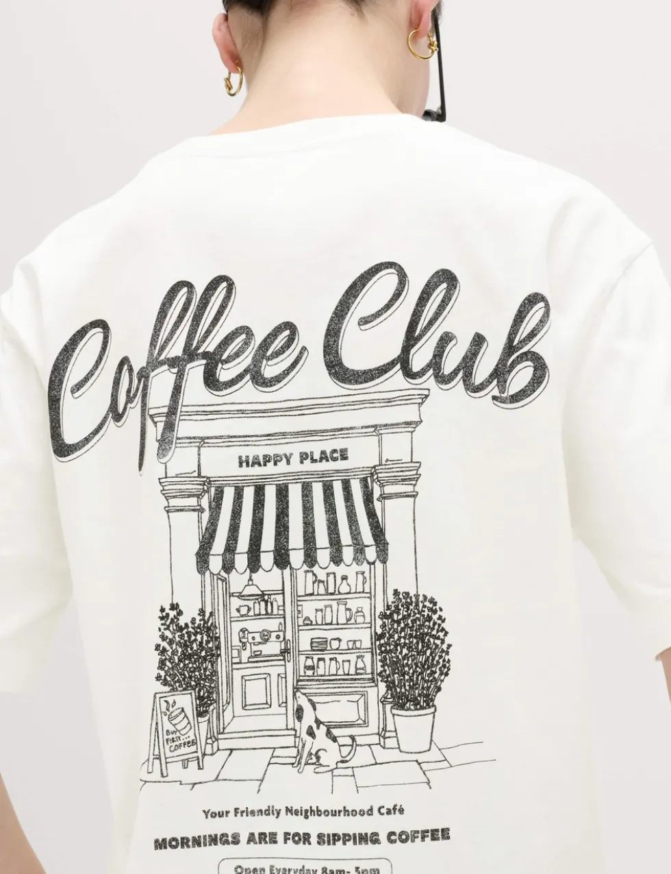 Pure Cotton Floral Oversized Graphic T-Shirt