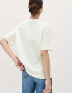 Pure Cotton Floral Oversized Graphic T-Shirt