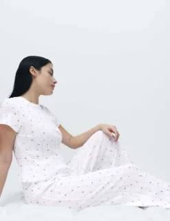 Pure Cotton Floral Pointelle Pyjama Bottoms