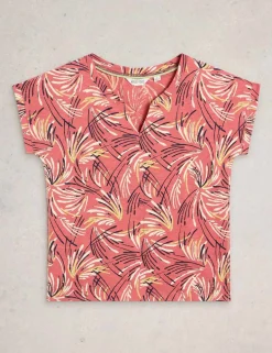 Pure Cotton Floral Print T-Shirt