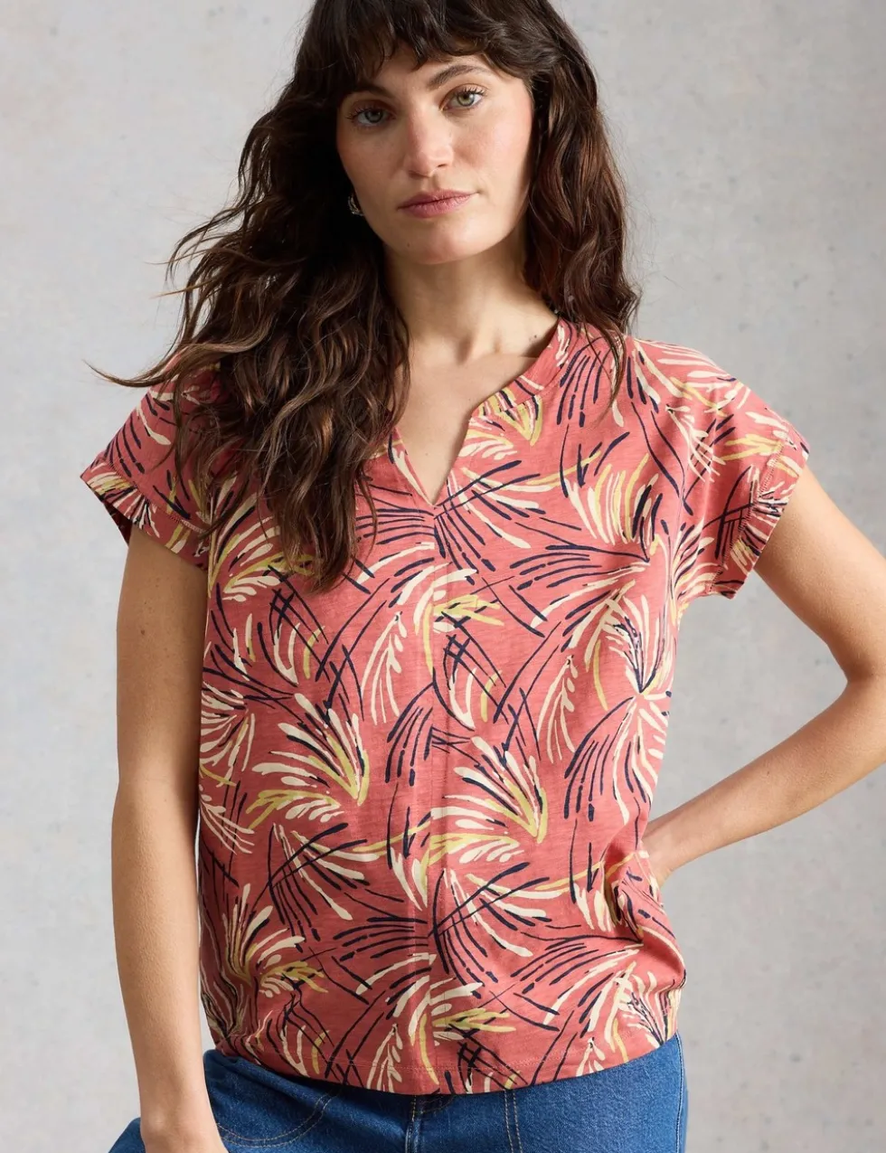 Pure Cotton Floral Print T-Shirt