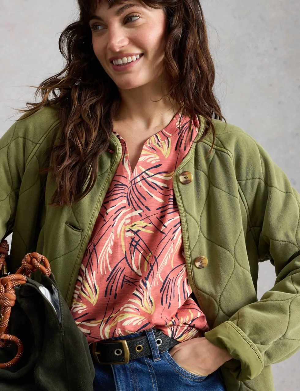 Pure Cotton Floral Print T-Shirt
