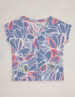 Pure Cotton Floral Print T-Shirt