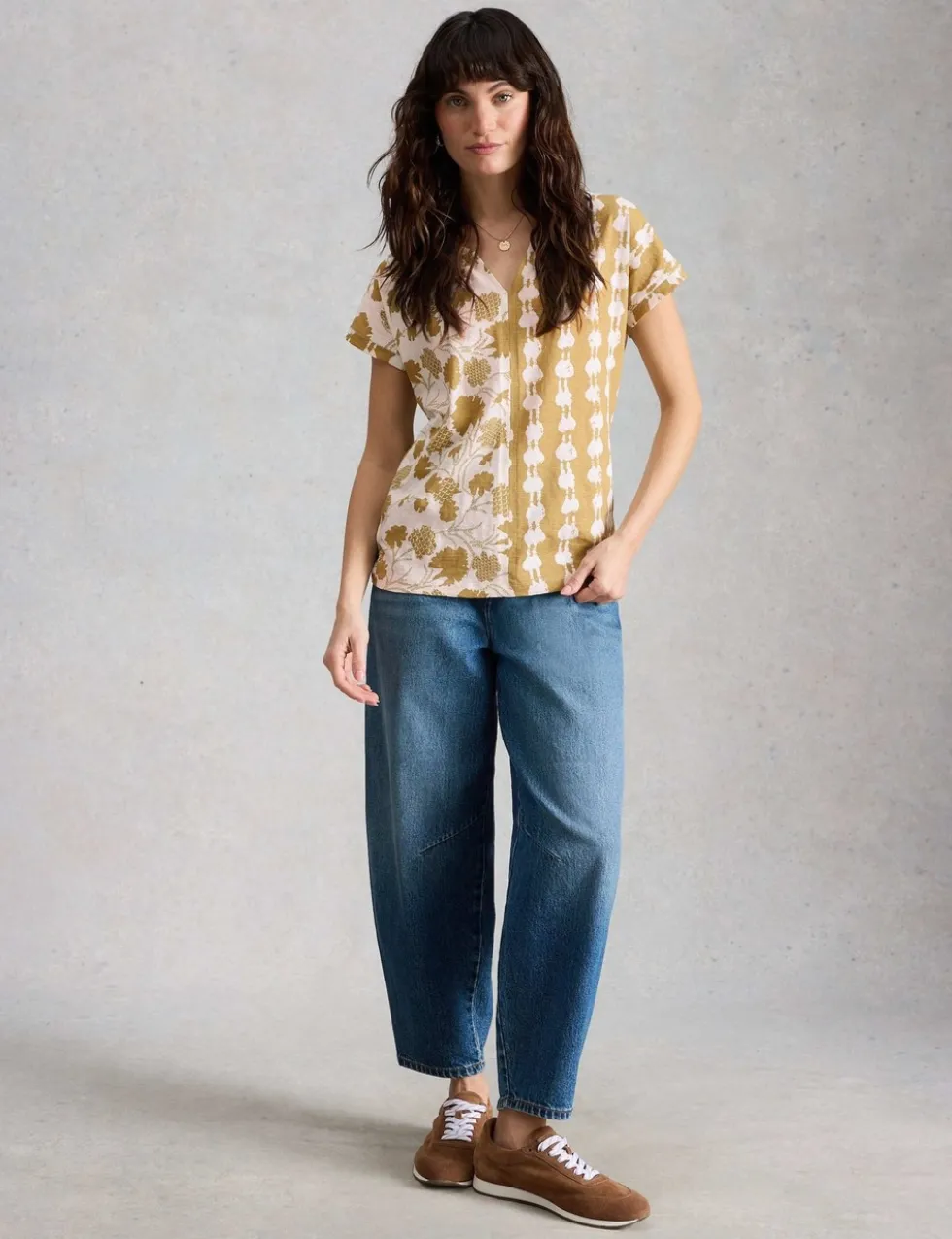 Pure Cotton Floral Print T-Shirt