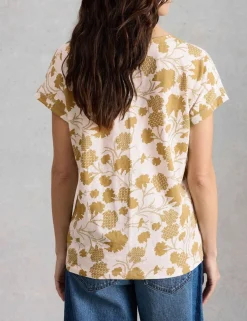 Pure Cotton Floral Print T-Shirt