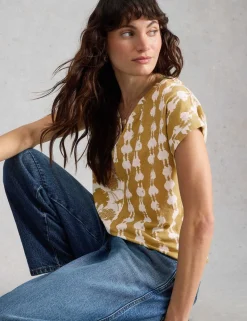 Pure Cotton Floral Print T-Shirt