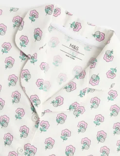 Pure Cotton Floral Print Pyjamas (6-16 Yrs)