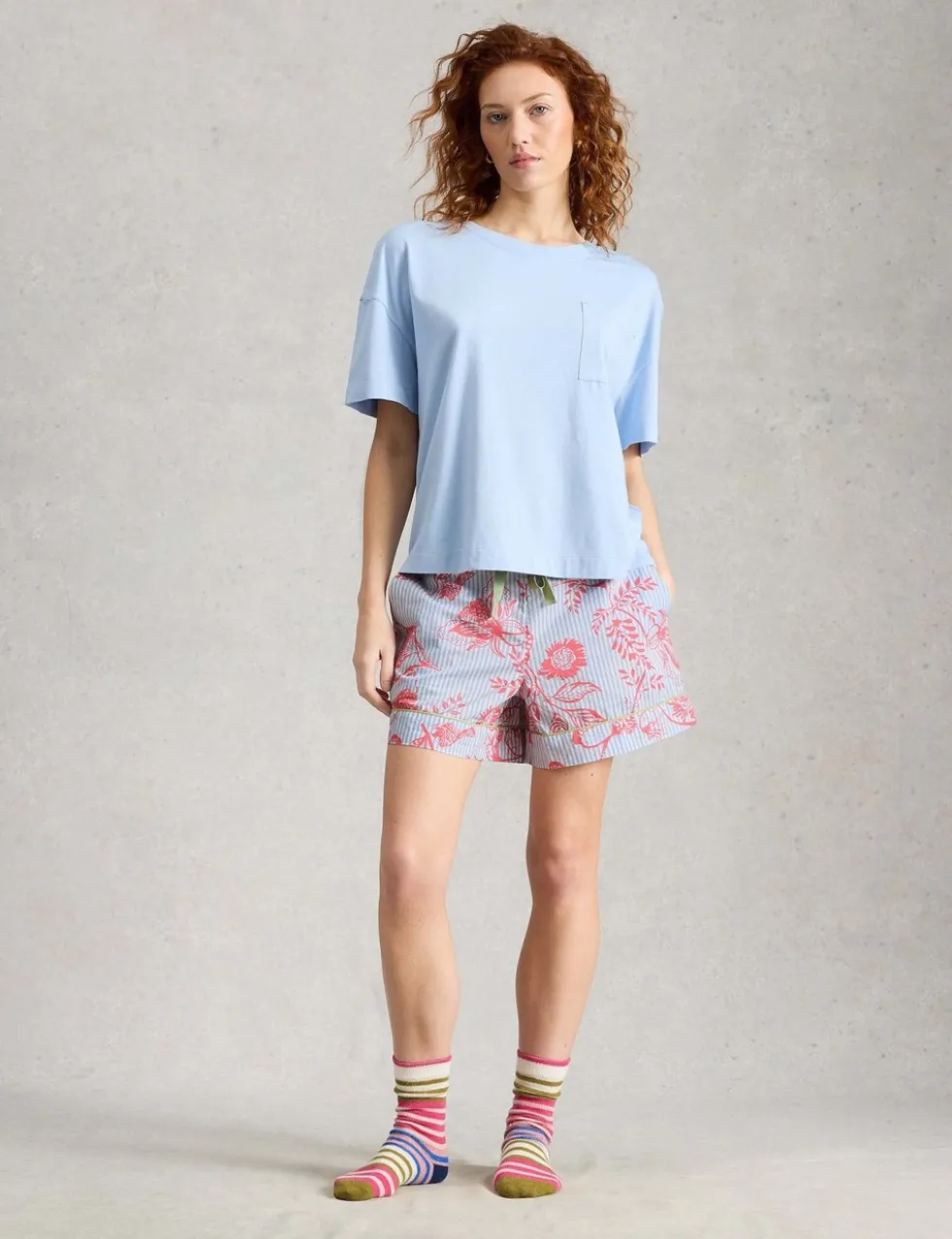 Pure Cotton Floral Pyjama Shorts