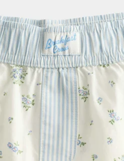 Pure Cotton Floral Pyjama Shorts (6-16 Yrs)