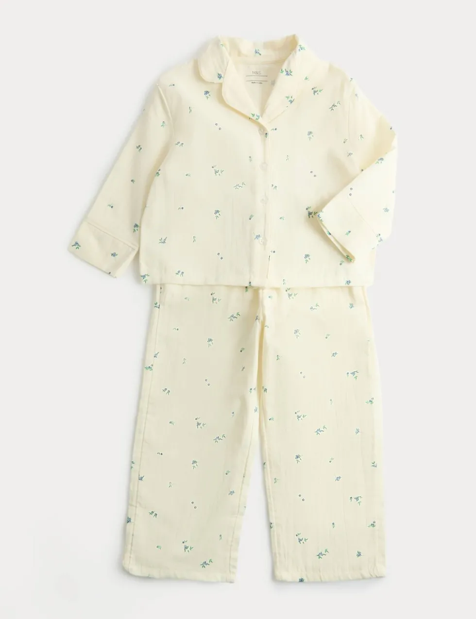 Pure Cotton Floral Pyjamas (1-16 Yrs)