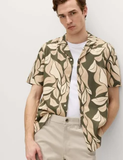 Pure Cotton Floral Short Sleeve Shirt