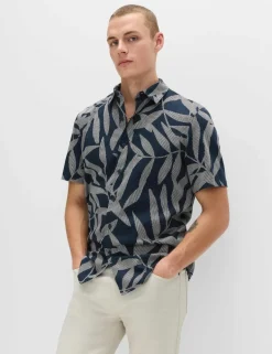 Pure Cotton Floral Short Sleeve Shirt