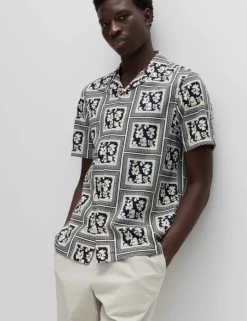 Pure Cotton Floral Short Sleeve Shirt