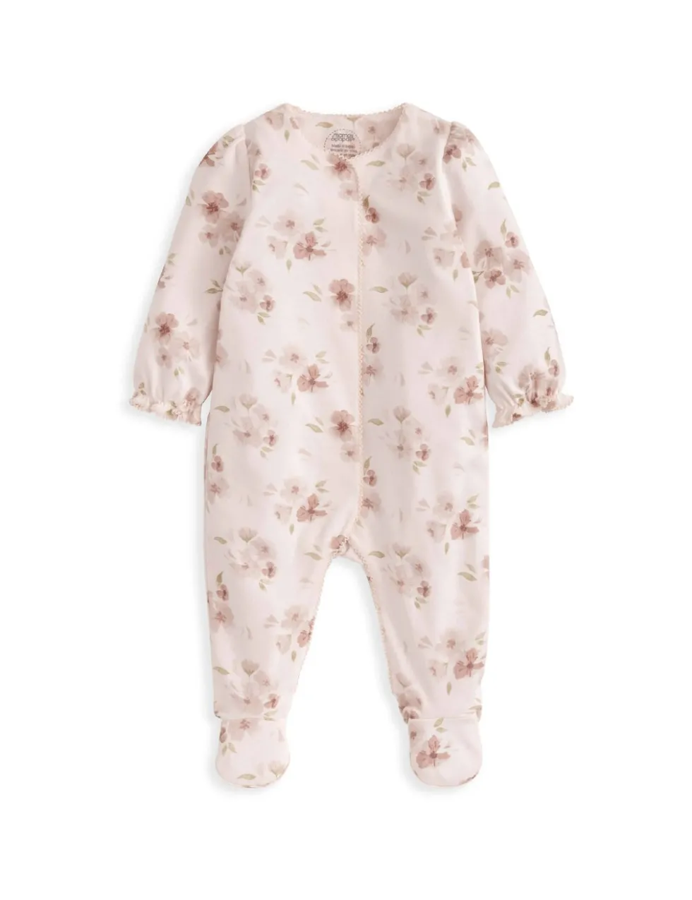 Pure Cotton Floral Sleepsuit (0-12 Mths)
