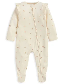 Pure Cotton Floral Sleepsuits (6½lbs-12 Mths)