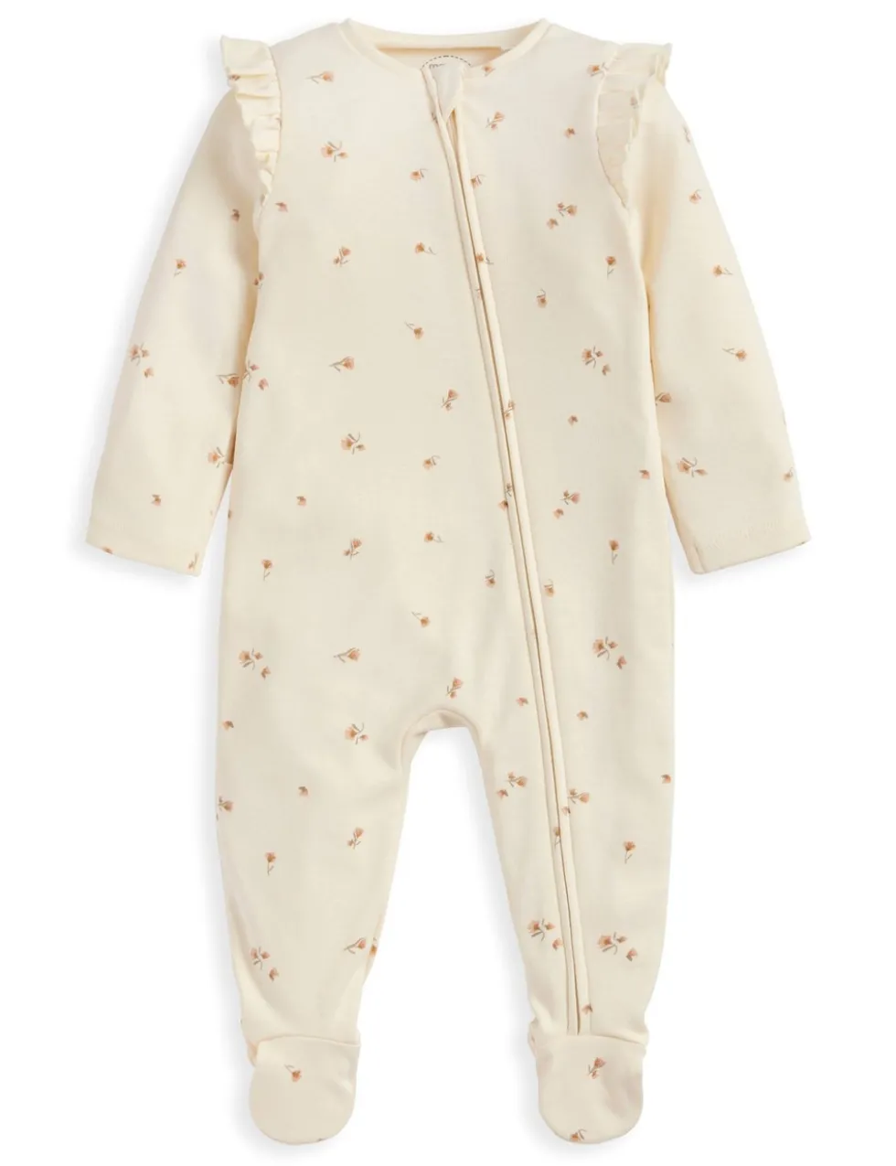 Pure Cotton Floral Sleepsuits (6½lbs-12 Mths)