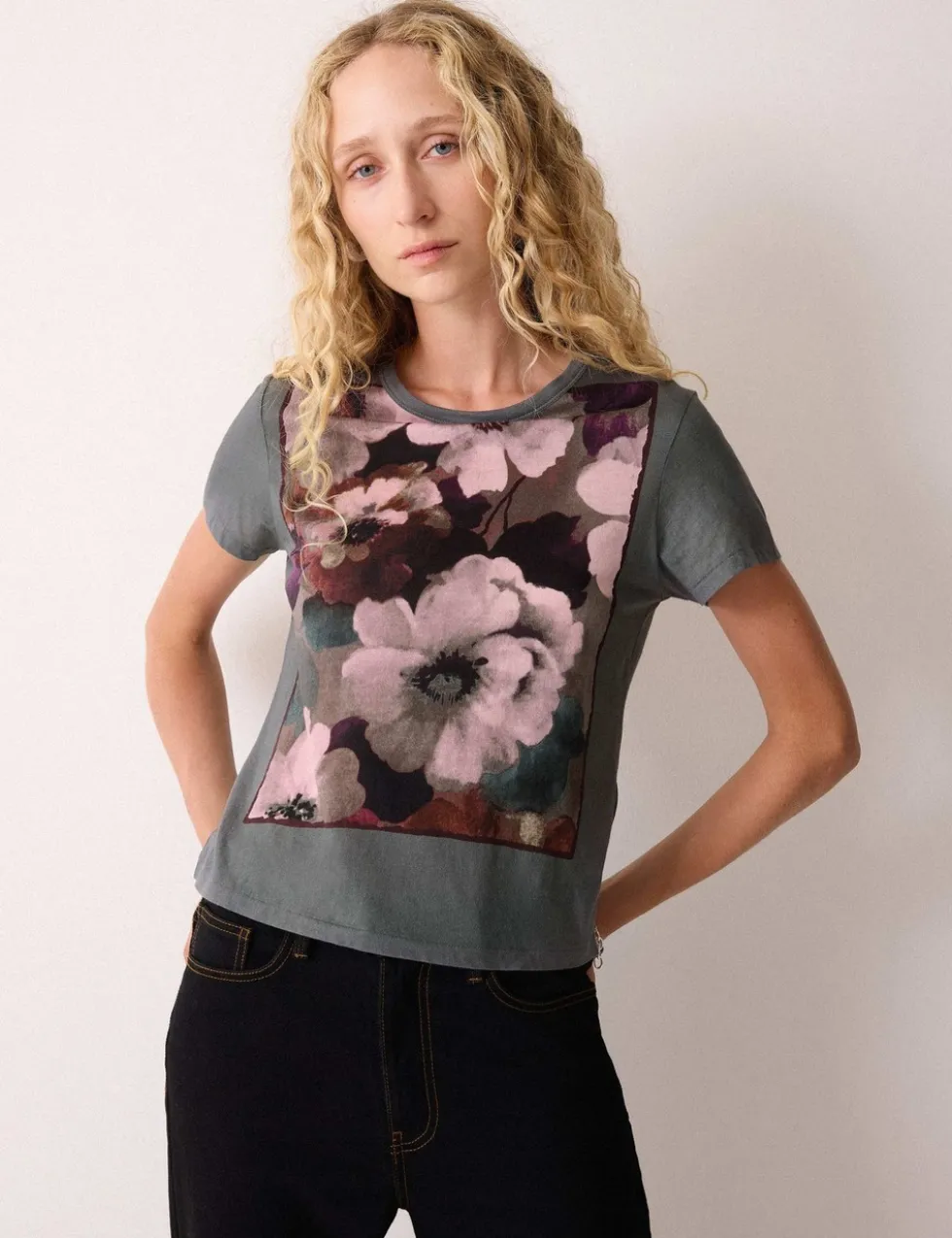 Pure Cotton Floral T-Shirt