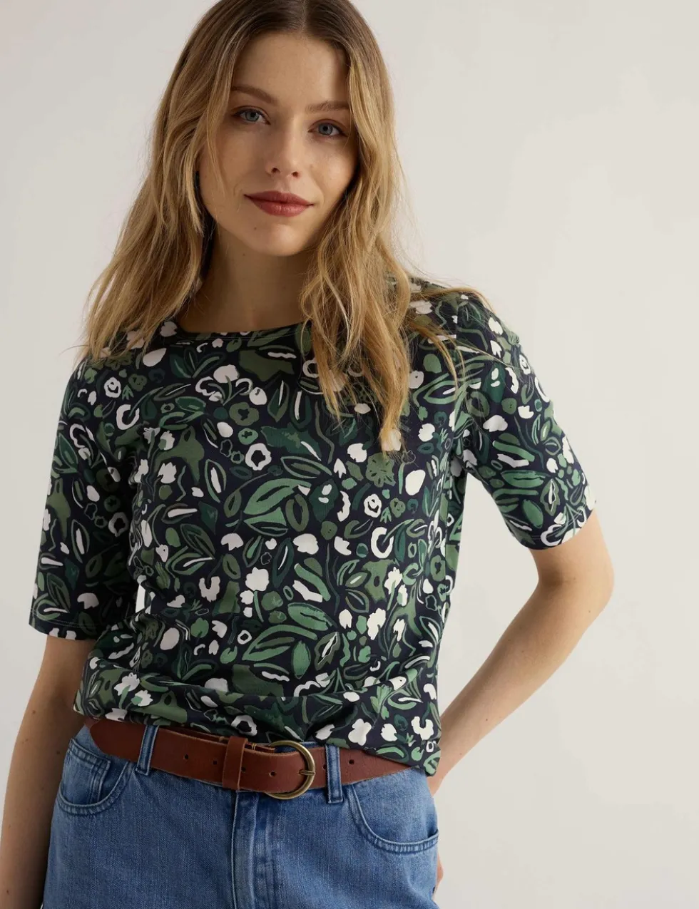 Pure Cotton Floral T-Shirt