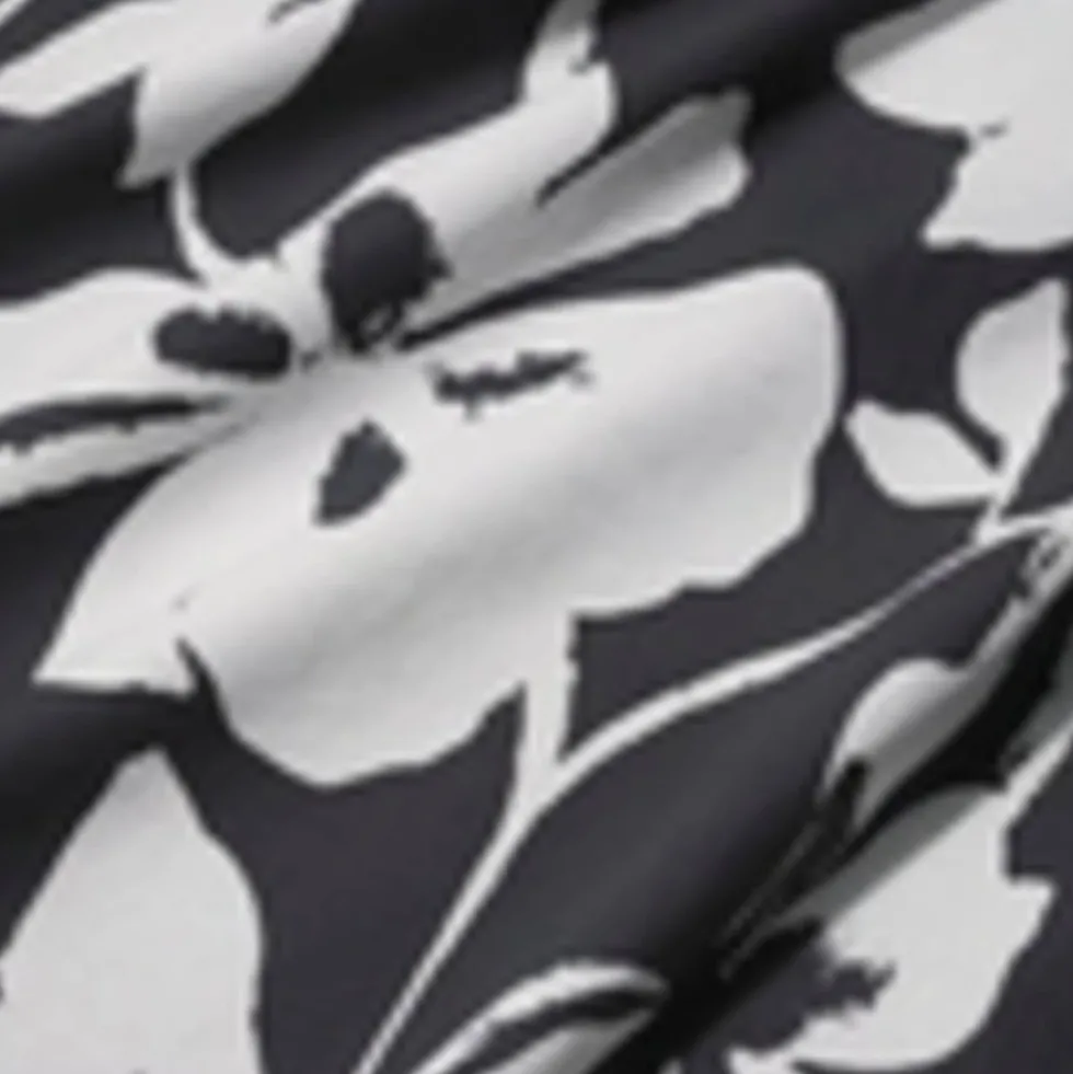 Pure Cotton Floral V-Neck Midi Smock Dress