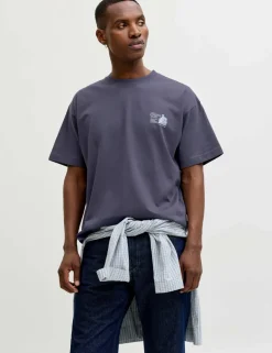 Pure Cotton Flower Graphic T-Shirt