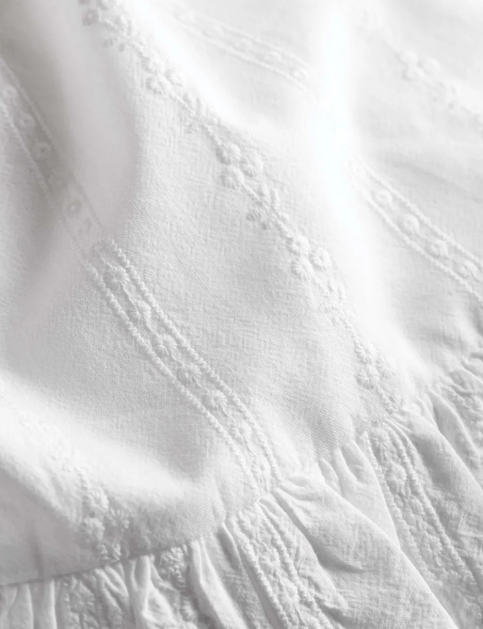 Pure Cotton French Ruffle Embroidery Bedding Set