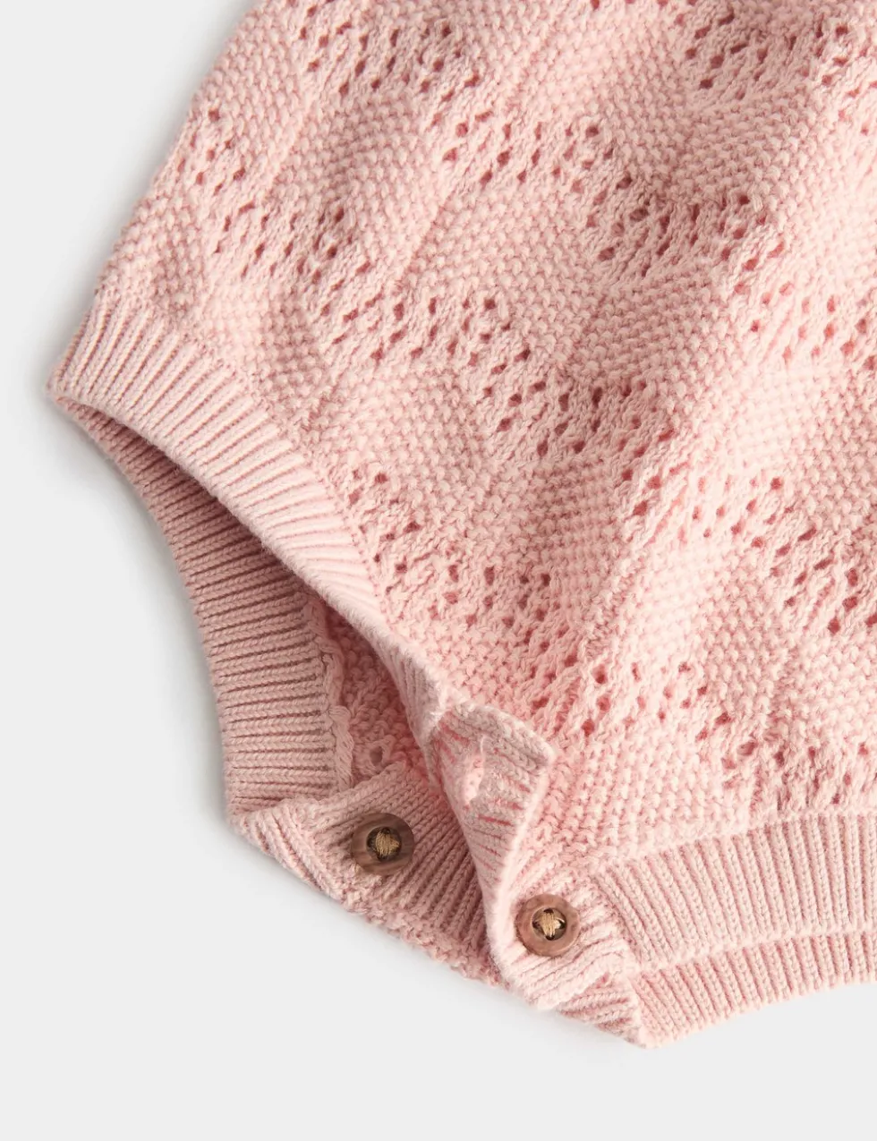 Pure Cotton Frill Knitted Romper (7lbs-18 Mths)