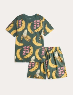 Pure Cotton Fruit Short Pyjamas (1-16 Yrs)