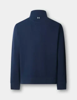 Pure Cotton Funnel Neck Half Zip Sweatshirt
