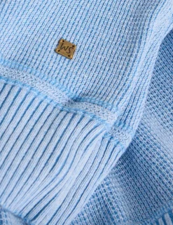 Pure Cotton Funnel Neck Half Zip Jumper