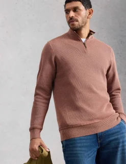 Pure Cotton Funnel Neck Jumper