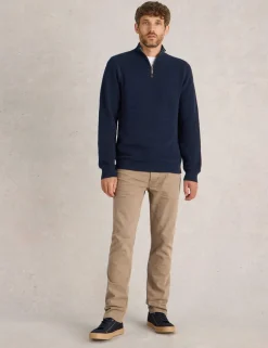 Pure Cotton Funnel Neck Jumper