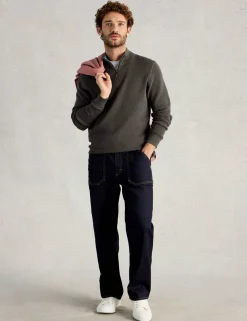 Pure Cotton Funnel Neck Jumper