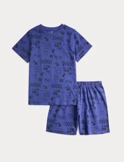 Pure Cotton Gaming Graphic Pyjamas (6-16 Yrs)