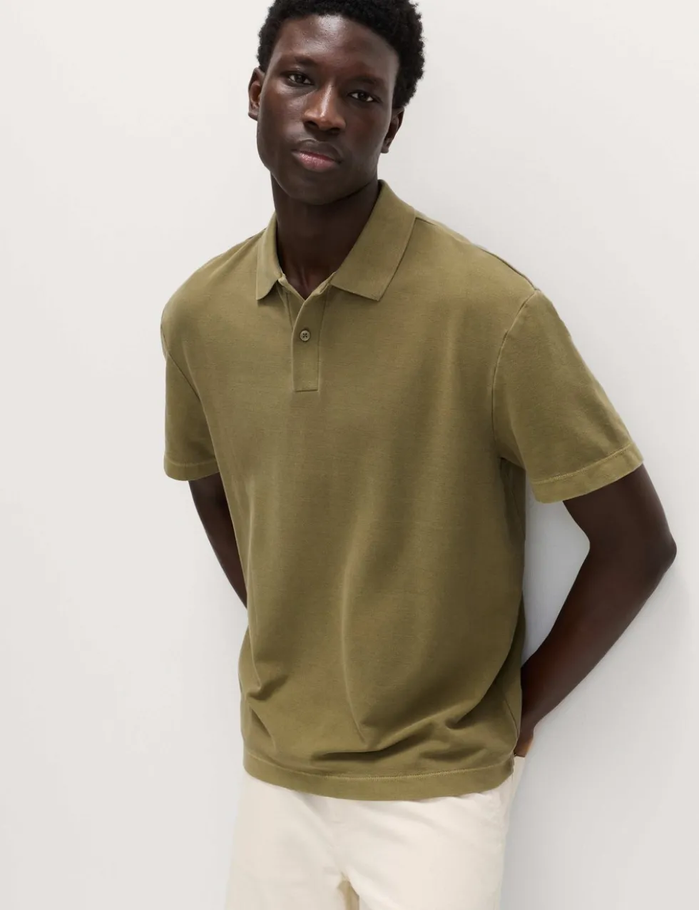 Pure Cotton Garment Dyed Polo Shirt