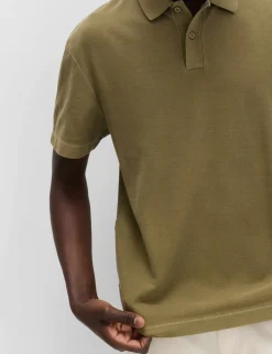 Pure Cotton Garment Dyed Polo Shirt