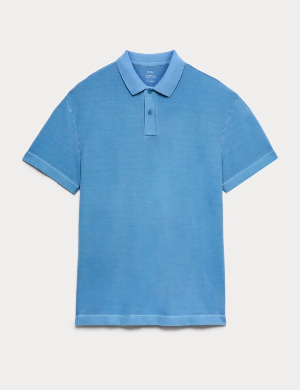 Pure Cotton Garment Dyed Polo Shirt