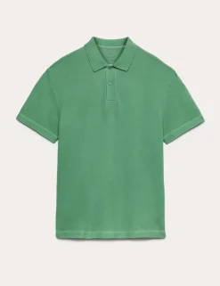 Pure Cotton Garment Dyed Polo Shirt
